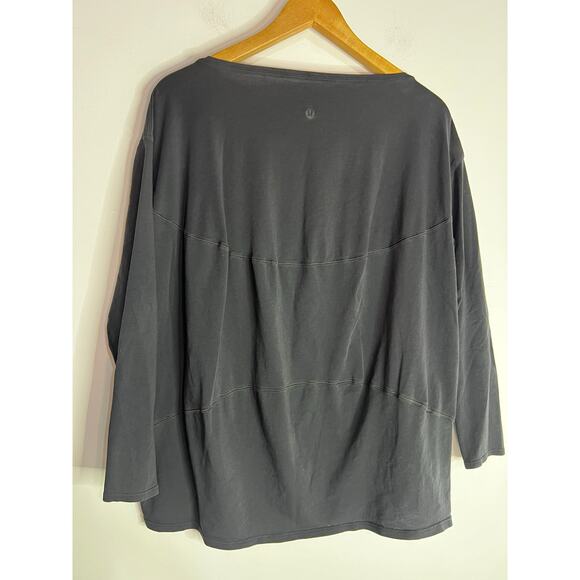 Lululemon Back in Action Long Sleeve Shirt in Black Size Large/XL - Picture 3 of 6